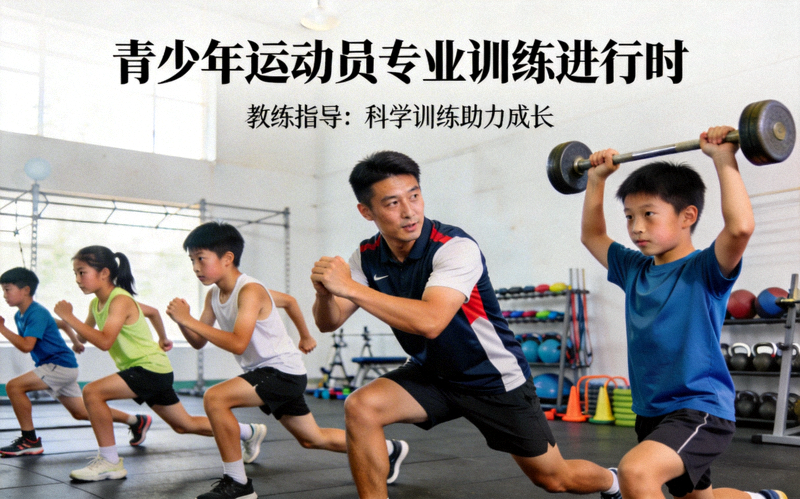 年轻运动员训练新闻图片 - 青少年在专业教练指导下进行体育训练